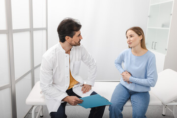 Female patient with pain in her right side came to see a doctor to check-up health of her internal organs and liver