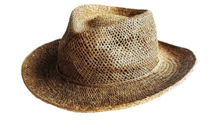 Vintage Straw Fedora Hat