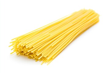 Uncooked Spaghetti Pasta Bundle Isolated on White Background for Cooking