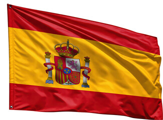Fototapeta premium waving flag of spain, on transparent background