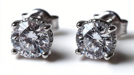 Elegant diamond stud earrings