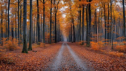 Fototapeta premium Autumnal forest path