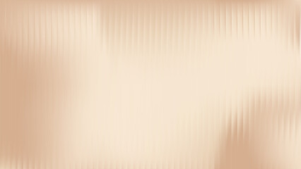 Beige ribbed glass texture. Corrugated effect panel with wave for wall with podium. Luxury tan bg for premium cosmetic. Coffee pattern on acrylic frosted sheet with aberration on vertical stripes.