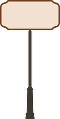 Fototapeta premium Illustration of a signpost with blank copy space. Empty free standing signpost for your design. 