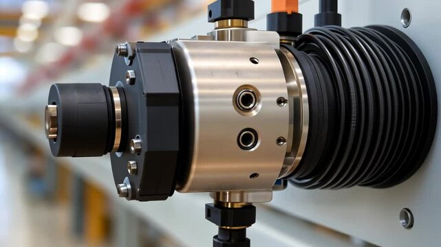 High tech industrial machinery and equipment showcasing precision engineering in automation and manufacturing for evolution of Industry 4.0.