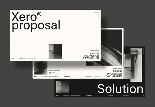 Minimalistic Business Proposal Presentation Template Design
