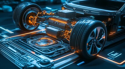 Fototapeta premium Modern Luxury Colored Car Race Design Concept Wallpaper Background 3d Rendering Generative Ai