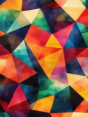 Colorful geometric triangle pattern. Abstract art for background, banner, texture, or artistic design