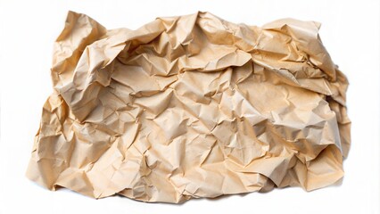 Crumpled Paper on a white background.