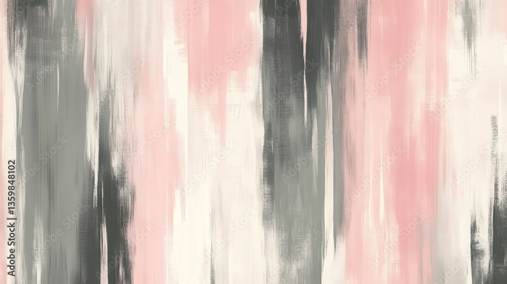 Leinwandbilder dynamic abstract composition featuring muted pink and gray tones in a flowing pattern that evokes ca