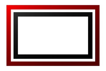 Modern Black And Red Frame Isolated On White Background. Wallpaper. Vector Illustration. Abstract Business Banner