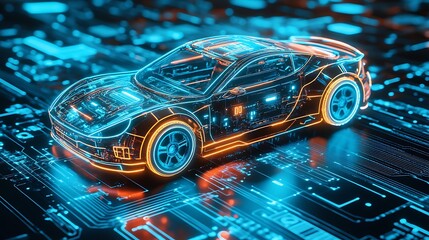 Modern Luxury Colored Car Race Design Concept Wallpaper Background 3d Rendering Generative Ai