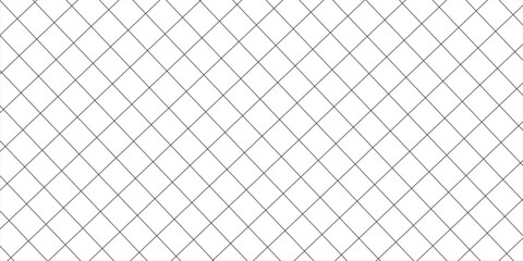 Seamless surface pattern with mini diamond ornament. Black diagonal stripes grill on white background. Grid motif. Crossed lines wallpaper. Checkered image. Digital paper for print. Rhombuses vector.