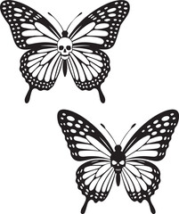 set of butterflies