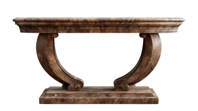 Elegant Console Table: A timeless console table, showcasing an architectural design with a touch of classic elegance.