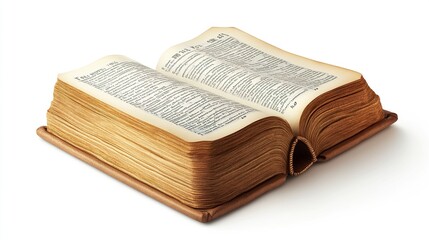 Obraz premium A 3D prayer book clipart Christian literature. on white background. 