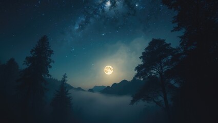 Fototapeta premium A stunning night sky acts as the backdrop.