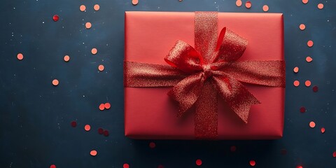 Red Gift Box with Bow.