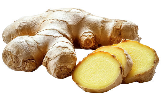 ginger root slices - fresh organic spice