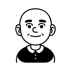 Bald guy illustration