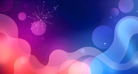 Abstract background with circles and connected dots art