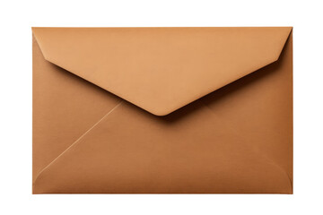 Brown envelope on transparent background