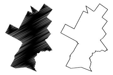 Caledonia County, State of Vermont (U.S. county, United States of America, USA, U.S., US) map vector illustration, scribble sketch Caledonia map