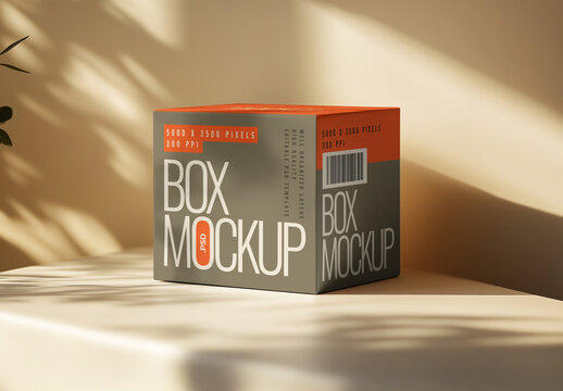 Box Branding Mockup for Packaging Design and Retail Branding