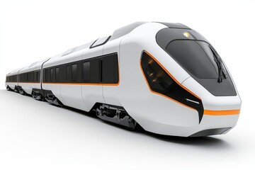 Fototapeta premium Sleek modern train design showcasing advanced technology on a minimalist background