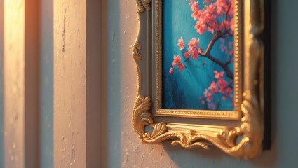 Wall art canvas or picture frame in a mockup display.