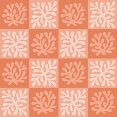 Boho Summer Beach Seamless Pattern. Ocean Coral Wave Background. Abstract Seashell Texture. Modern Summer Nautical Print. Tropical Coastal Design for Fabric, Stationery, Wrapping Paper, and Wallpaper.