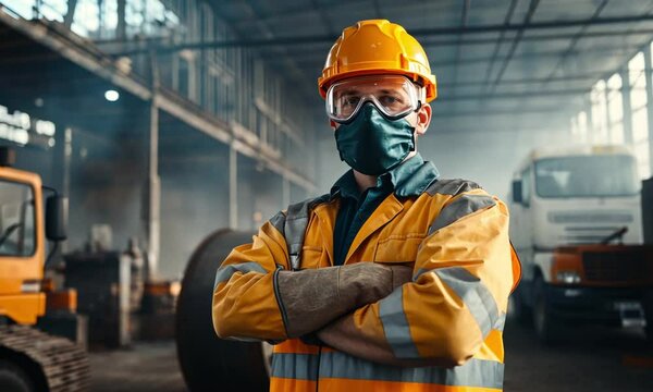 Workplace Safety Emphasis with Focus on Individual Actions to Ensure Secure Environment on World Day for Safety and Health at Work Made with Generative AI Technology