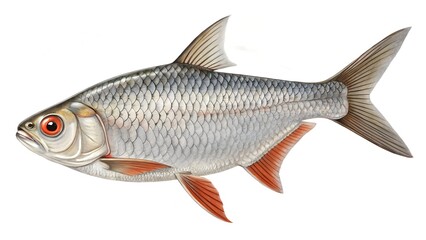 Monster fish  payara on white background