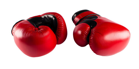 Isolated Background of Red Boxing Gloves for Sport and Protection