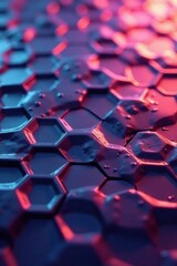 Obraz premium Metallic hexagon background with light reflections, light reflection, industrial