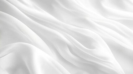 Naklejka premium Pure White Silk with Delicate Waves