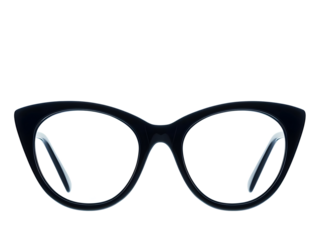 Isolated Eyewear Glasses Cat Eye Style Accessory on Transparent Frame