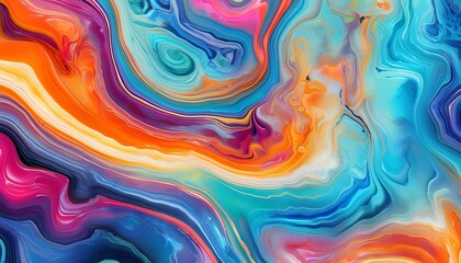 Obraz premium Abstract Liquid Marble Background with Vibrant Swirls for Branding