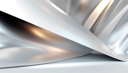 Fototapeta premium Crisp White and Silver Minimalist Background for Luxury Branding
