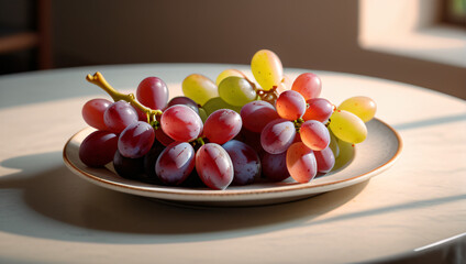 grappe de raisin vert et violet