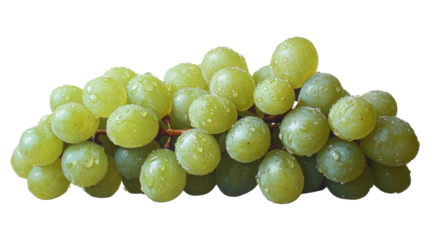 A Luscious Green Bunch of Grapes: A close-up shot of a bunch of fresh green grapes, showcasing their juicy appearance, vibrant color, and natural freshness.