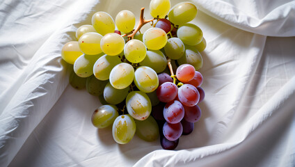 grappe de raisin vert et violet