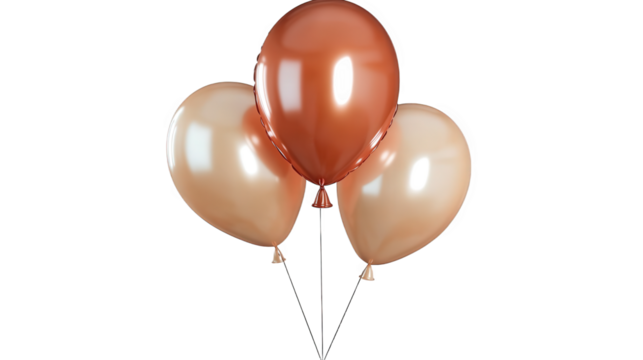 Three Colorful Balloons for Celebration