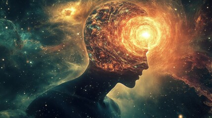 Obraz premium Singularity focuses thought on a unique point