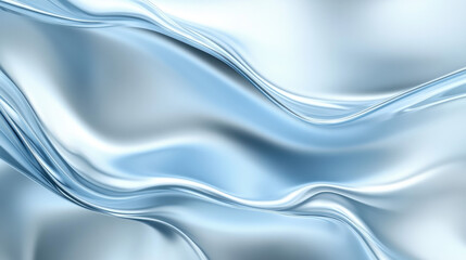 Obraz premium smooth gradient background with flowing, silky waves in soft blue tones