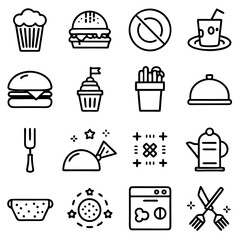 Restaurant & Food Icons Set