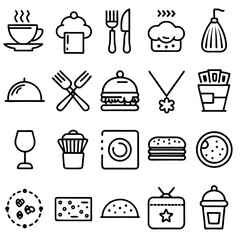 Restaurant & Food Icons Set