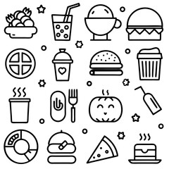 Restaurant & Food Icons Set