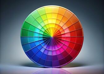 Obraz premium Color Wheel Chart, Hue Circle, Color Theory
