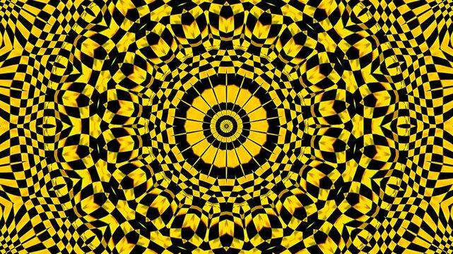 Seamless leopard skin pattern with yellow floral elements motion background.